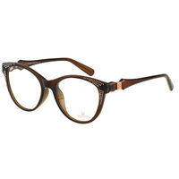 SWAROVSKI-貓眼水鑽 光學眼鏡(咖啡色)SW4075