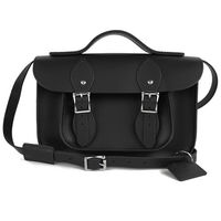 【The Leather Satchel Co.】11吋 英國手工牛皮可手提劍橋包 (火炭黑)