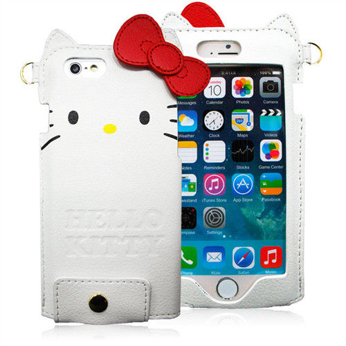 GD iPhone 6 / iPhone 6s Kitty蝴蝶結皮革保護套