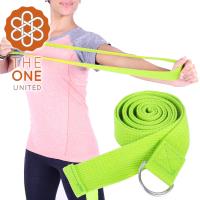 The One 純棉瑜珈輔助拉力帶/瑜珈繩/伸展帶(綠色)