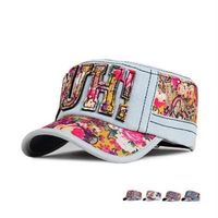 【米蘭精品】牛仔帽花布軍帽個性英文字母時尚73da32