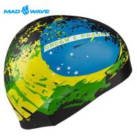 俄羅斯MADWAVE成人矽膠泳帽 BRAZIL