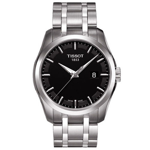 TISSOT Couturier建構師系列時尚腕錶/黑-39mm-T0354101105100