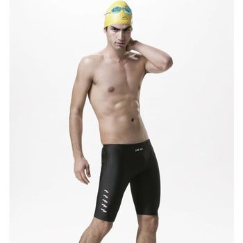  【SAIN SOU】競賽/泳隊/專業用及膝泳褲加贈矽膠泳帽A57237