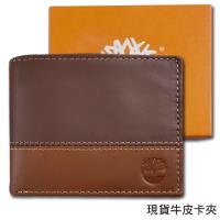 【Timberland】牛皮夾 多卡夾 品牌盒裝/深咖+淺咖雙色