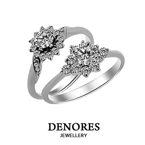 DENORES笛諾斯 D/VS2 0.30克拉八心八箭完美車工 奢華戒指款式二選一 