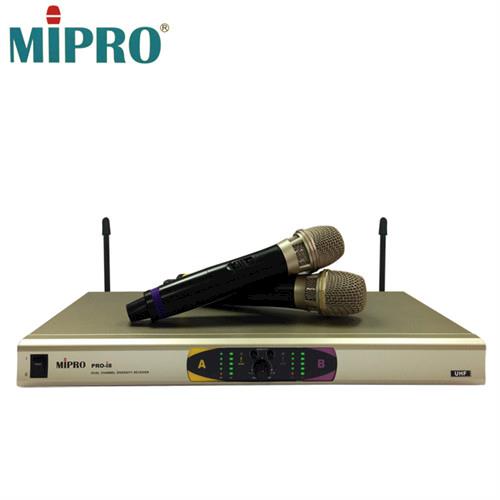 【MIPRO UHF】雙頻道自動選訊無線麥克風(PRO-I8)