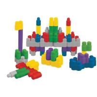 【Ks Kids 奇智奇思】彩色安全積木-趣味隨身建構積木組 75pcs SB00449