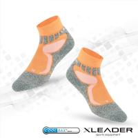 任-LEADER COOLMAX 排汗高筒/戶外健行/機能運動襪(橘色)