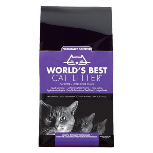 【World’s Best Cat Litter】世嘉 薰衣草香 多貓用 強效凝結玉米砂 7磅 X 1包