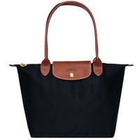 LONGCHAMP Le-Pliage 長把小型尼龍手提包(黑)