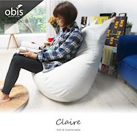 【obis】沙發 懶骨頭 躺椅 Claire貓形超微粒舒適懶骨頭(五色)