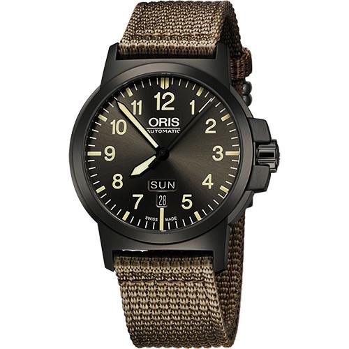 Oris BC3 Advanced 日曆星期機械腕錶-鐵灰x墨綠/42mm 73576414263-0752222G