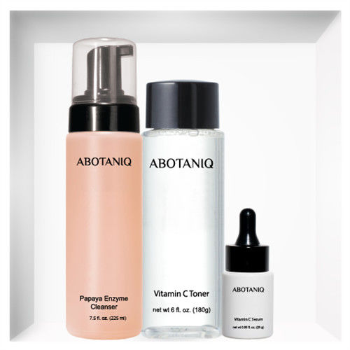 ABOTANIQ 艾柏 淨化水嫩組 ( 木瓜精華水嫩泡沫潔面乳 225ml +維他命C化妝水 180ml+維他命C精華液 20ml)