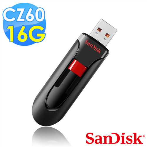 【Sandisk】CZ60 Cruzer Glide USB 16G 隨身碟(公司貨)