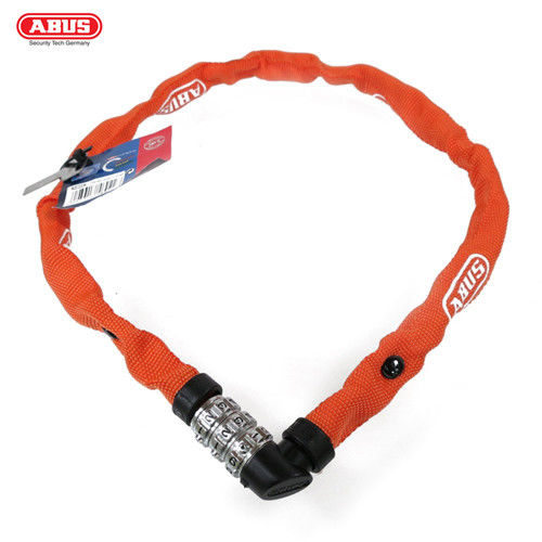 ABUS 德國防盜鎖 1200 web Combo Chain 60cm單車密碼鎖-橘