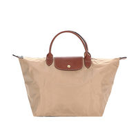 LONGCHAMP LePliage 短把摺疊水餃包(中/卡其)