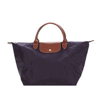 LONGCHAMP Le Pliage 短把摺疊水餃包(中/藍莓紫)