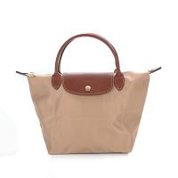 LONGCHAMP Le-Pliage 短把小型尼龍水餃包(卡其)