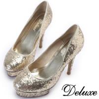 【Deluxe】焦點閃耀精粹亮片高跟鞋(金色)-397-3A
