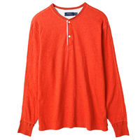 Ralph Lauren 亨利領長袖上衣經典款 橘(S-XL)