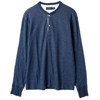 Ralph Lauren 亨利領長袖上衣經典款 藍(S-XL)