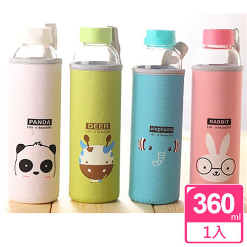 【AWANA】超萌動物隨手玻璃瓶360ml(1入)