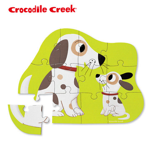 【美國Crocodile Creek】迷你造型拼圖系列-親親小狗