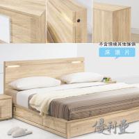 【優利亞-朵莉絲燈光】單人3.5尺床頭片