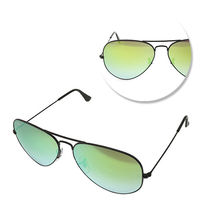 【Ray Ban】經典飛官黑框水銀鏡面太陽眼鏡-大版(RB3025-002-4J-62)