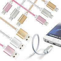 XM MICRO USB 鋁合金編織線 25cm 短線