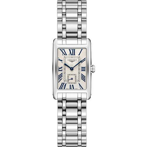 LONGINES DolceVita 獨立小秒針石英女錶-銀/21mm L52554716