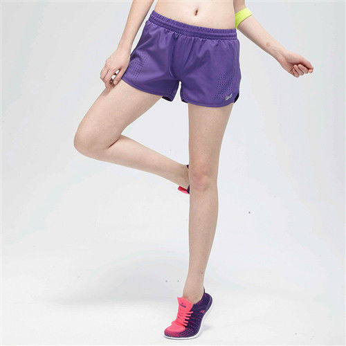 【TOP GIRL】純色鬆緊腰帶頭運動短褲-紫