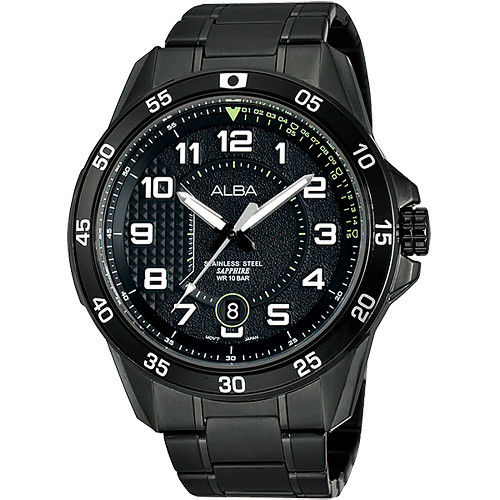 ALBA 競速方程式時尚腕錶-IP黑/45mm VJ42-X075SD(AS9505X1)