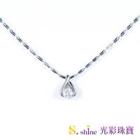 【光彩珠寶】GIA0.5克拉 E VS2 日本鉑金鑽石項鍊墜飾 浪漫愛