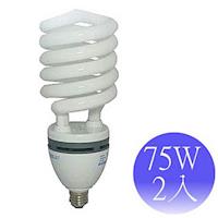 【東亞岱亞】75W 110V E27螺旋省電燈泡-2入(晝/黃)
