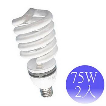 【東亞岱亞】75W 220V E40螺旋省電燈泡-2入(晝/黃)