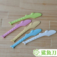 【Cornflower玉米花】海洋派對玉米餐具-鯊魚刀-5入