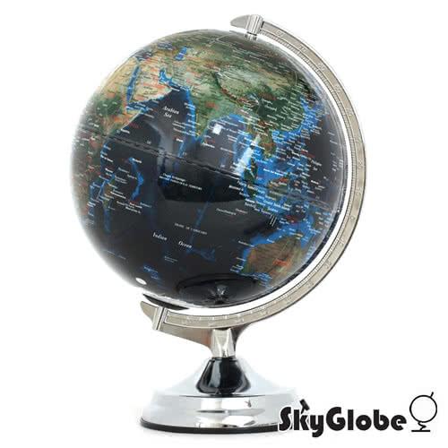 SkyGlobe 12吋地形海溝人口分佈地球儀(英文版)(附燈)