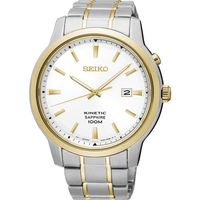 SEIKO KINETIC 紳士型男人動電能腕錶-銀x雙色/44mm 5M82-0AX0KS(SKA742P1)