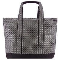 ISSEY MIYAKE 三宅一生BAOBAO幾何亮面大托特包(灰)