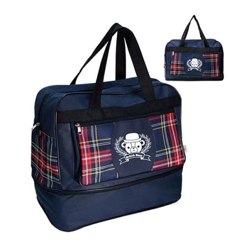 【英國熊】英倫風經典伸縮行李袋 128PP-B620ED