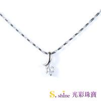【光彩珠寶】GIA0.5克拉 E VS2 日本鉑金鑽石項鍊墜飾 戀人