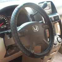 CARBUFF 車痴真牛皮方格紋飾方向盤套 MH-9022
