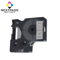【NEXTPAGE】DYMO一般相容標籤帶 DM1-40913(白底黑字 9mm)【台灣榮工】