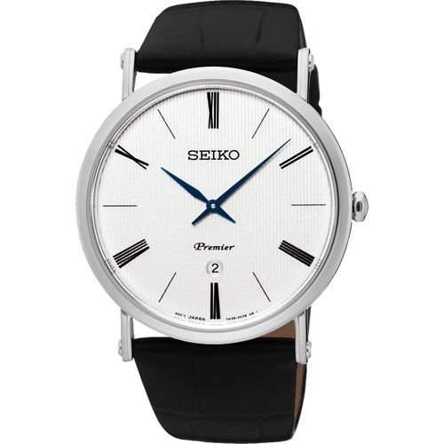 SEIKO 精工 Premier 系列超薄石英腕錶-銀/40mm 7N39-0CA0P(SKP395J1)