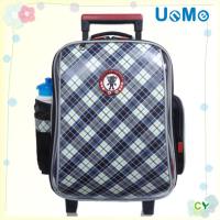 【UnMe】高年級格菱拉桿後背兩用書包(藍色)
