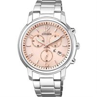 CITIZEN 星辰 XC 亞洲限定版光動能計時女錶-玫瑰金x銀/37mm FB1430-51W