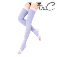 【Tric】台灣製造 睡眠專用 機能美腿露趾長統大腿襪 單雙