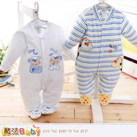 魔法Baby 包腳連身衣 法國設計細絲絨包屁衣~k60111